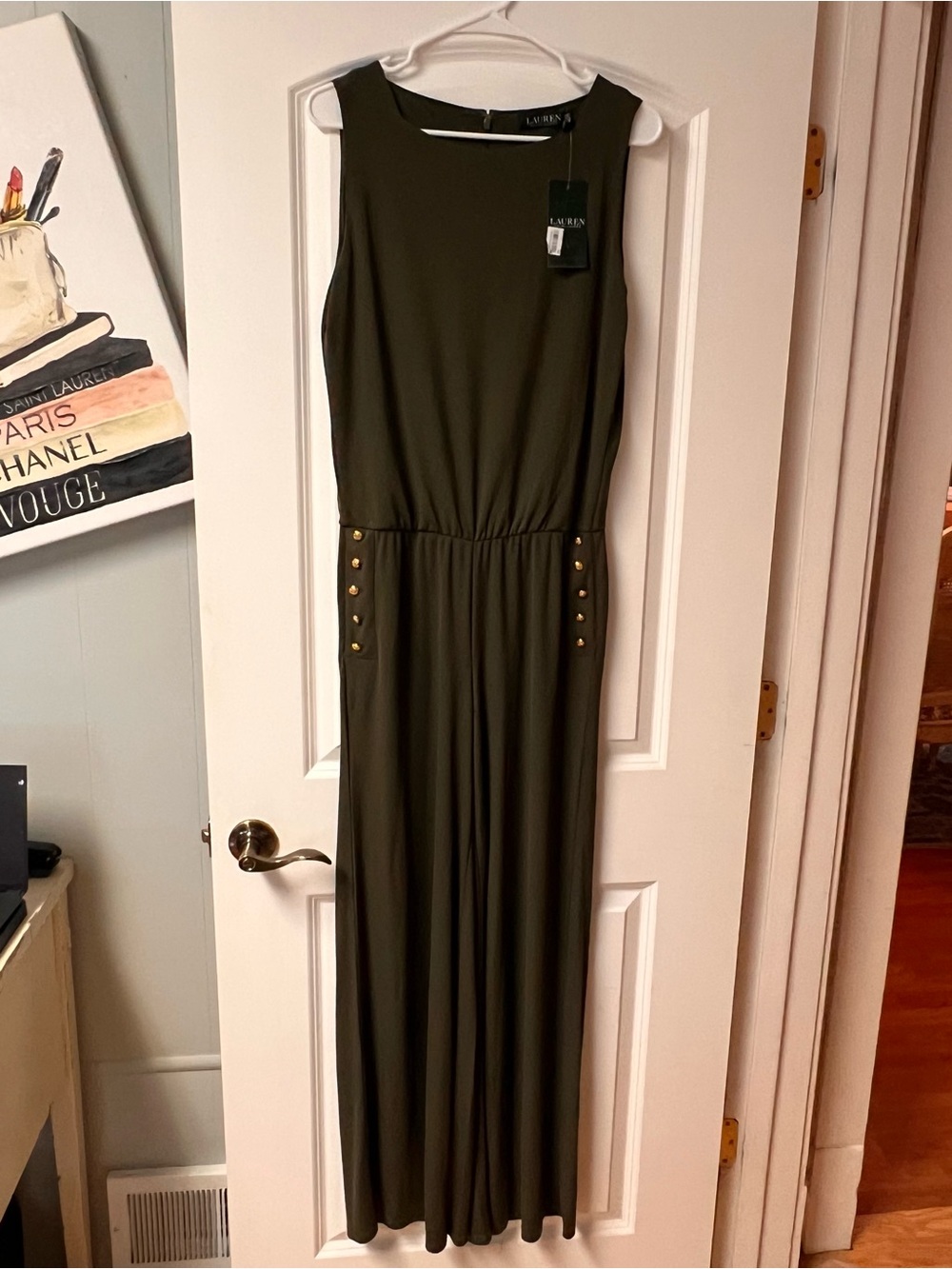 Lauren Ralph Lauren Women’s Olive Green Dressy Jumpsuit Size Small New w/ Tag!